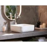 Talis Model White Porcelain Counter Wash Basin, Dimensions 40×40×14 c