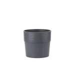 Ceramic plant pot, size 21x19 cm, gray color