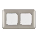 مفتاح انارة رباعي 10 أمبير، لون تيتانيوم، 7×14 سم، 250 فولت | سبكترا