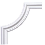 إطارات ديكور سقف فوم PU محفورة، طول 21 سم، ارتفاع 21 سم، لون ابيض |  مصنع زخارف