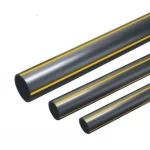 HDPE Plastic Pipe  PN 8 Bar [PE 80] Outside Diameter 500 mm Thickness 45.5 mm Color Black with Yellow Stripes | Almona Factory