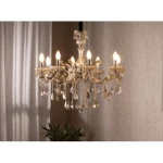 ثريا كريستال مودرن، أبعاد 78 × 78 × 64 سم، لون ذهبي