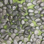 Turkish decorative glossy stone, weight 10 kg, black color, size 2-3 cm