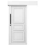 باب سحاب خشب بريميوم طبيعي، مقاس 265× 110 سم، ابيض، موديل EX05