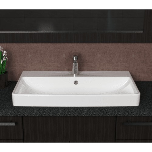 Over Counter Top Wash Basin 80 cm, Off White Color | Saudi Ceramics