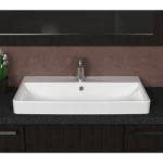 Over Counter Top Wash basin Size 80 cm, Off White Color | Saudi Ceramics Factory