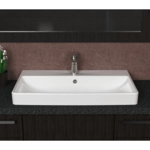 Over Counter Top Wash Basin 80 cm, Off White Color | Saudi Ceramics