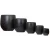 Fiber Cement Plant Decorative Pot, Size 34×35 cm, Black, Round Design