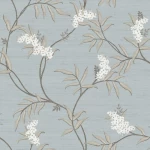 Wall decoration floral design, size 10 m x 0.53 m, gray color, model 33306