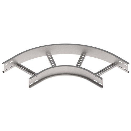 Aluminum Cable Ladder Tray Elbow 137mm Side, 900mm Width, 50×25mm Channels, 21mm Flange | Bahra Cables