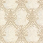 Italian Wallpaper Light Beige Color Classic Design, Size 10mx1.06m, Model 82710