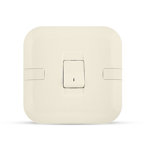 20A DP Switch with LED Indicator, 1 Gang, Beige, 7x7cm, 250V | Spectra