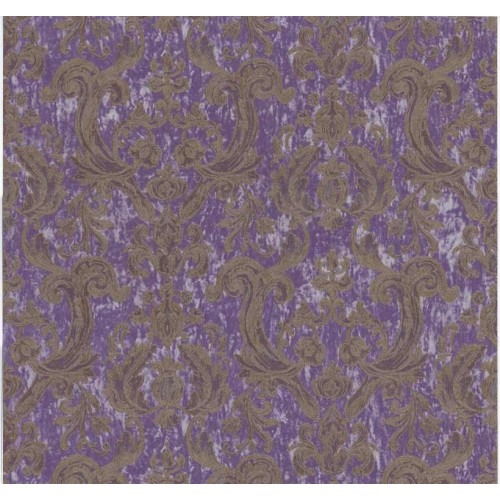Italian Wallpaper Brown With Purple Classic Design, Size 10mx0.70m, Model 15020 | Balbaid Decor Company