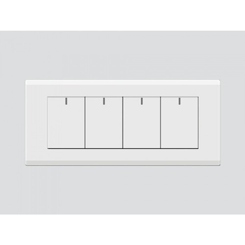 Quadruple Switch 14×7 cm White Color | Art DNA E3