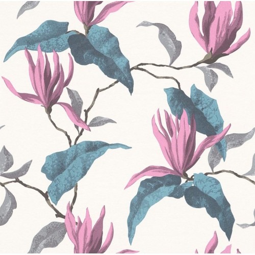 German Floral Wall Covering 10m x 0.53m Beige, Model 440416 | Balbaid Decor Company