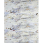 Chinese Marble Alternative PVC, size 280 x 122 cm rectangle, wavy blue beige