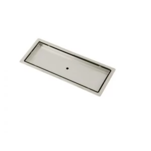 صفاية صرف مستطيلة للحمام، حجم 30×10 سم، لون كروم | N67.505