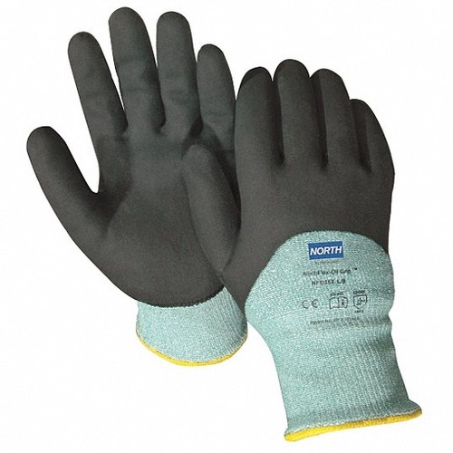 Cut-resistant Glove Size 8M Black and Green Nitrile Coating | ARAB PROS COMPANY