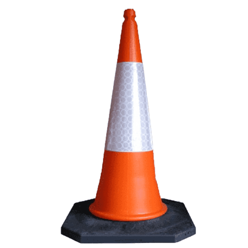 Safety Warning Conical Cone Length 1 meter Red Plastic | Tops fireman