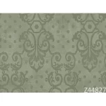 Italian wall covering, green color, length 10 m, width 0.73 m, model 44827