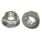 Steel Zinc Plated Hexagon Flange Nut with Teeth  Size 14 mm Height 14 mm | Salaba Company
