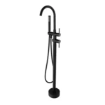 Round Floor Bathtub Mixer, Black
