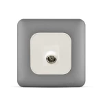 فيش تلفزيون مائل مفرد سبكترا، لون فضي غامق، 7×7 سم