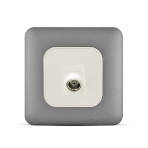 فيش تلفزيون مائل مفرد 7×7 سم لون فضي غامق | SPECTRA