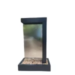 outdoor steel decorative waterfall, size 210×120×80 cm, black color, model AHP211201