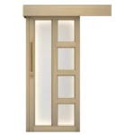 Premium Sliding Wooden Door with Luxury Design, Beige , Size 110×265 cm, Model Number GPR07
