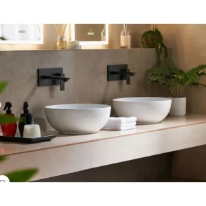 Counter Wash Kyra Model White Color, Size 40×40×17.5 cm | Abyat Company