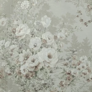 Floral Wallpaper Vinyl Wrap 15.6m x 106cm White with Red and Grey | Luxury line