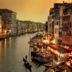 Mural image cities design, Size 300 cm x 280 cm, orange color