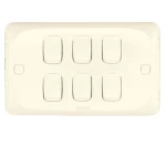 مفتاح كهرباء سداسى 10 امبير ميرا الفنار مقاس 14×7 سم اللون بيج 