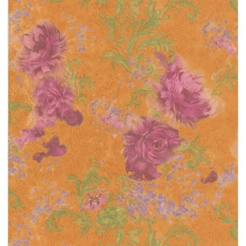Italian Wall Covering Size 10m×0.73m, Orange Color, Model 24026 | Balbaid Decor Company