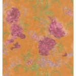 Italian Wall Covering Size 10m×0.73m, Orange Color, Model 24026
