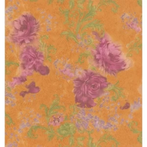 Italian Wall Covering Size 10m×0.73m, Orange Color, Model 24026 | Balbaid Decor Company