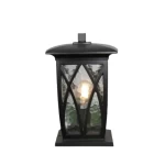 فانوس إضاءة خارجي جداري متوسط، قياسات 21×33 سم، لون أسود