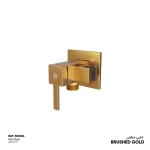 Wall Shattaf Mixer Size with Stand 14.5×7 cm, Matt Gold Color