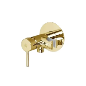 Copper Bidet Mixer with Holder, 15 Bar Pressure, 10×11×16.2 cm, Shiny Gold | SW-01720033