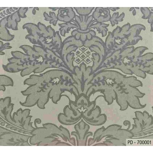 Italian Wallpaper Classic Design 10m x 1.06m, Pale Green | Balbaid Decor Company