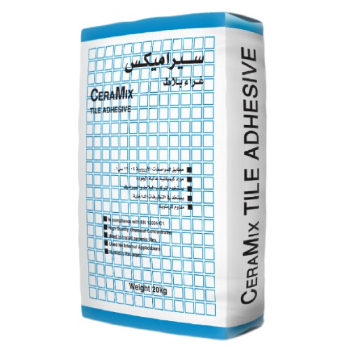 غراء بلاط اسمنتي معدل بالبوليمر سيراميكس عبوة 20 كجم | اركي لكيميائيات البناء المتقدمة