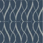 ورق جدران هندسي لون ازرق مع فضي، طول 10 م، عرض 0.53 م، موديل ميزون