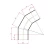 HDPE Plastic Segmented Bend Elbow 60°, Diameter 315 mm, Black | Union Pipe industry KSA - Image 2