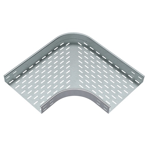 منحنى حامل كيبل تري زاوية 90 درجة أفقي، المنيوم، سمك 2.0 ملم، ارتفاع 60 ملم، عرض 450 ملم | بحرة للكابلات