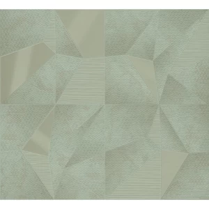 Italian Geometric Wallpaper 10m x 0.73m Pale Green, Model Z90027 | Balbaid Decor Company