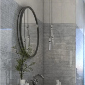 Rectangular Marble Wall Ceramics 30x60 cm, 9 mm Thickness, Light Grey Glossy | Saudi Ceramics