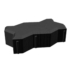 Uni Interlock Paver Tiles Thickness 8 cm Black Color | Meyar