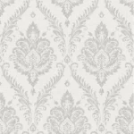 ورق جداري بلجيكي لون رمادي تصميم كلاسيك، مقاس 10م×0.53سم