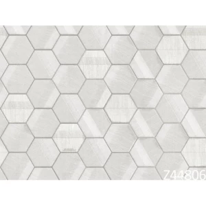 Italian Wallpaper 10m x 0.73m Light Gray Color, Model 44806 | Balbaid Decor Company